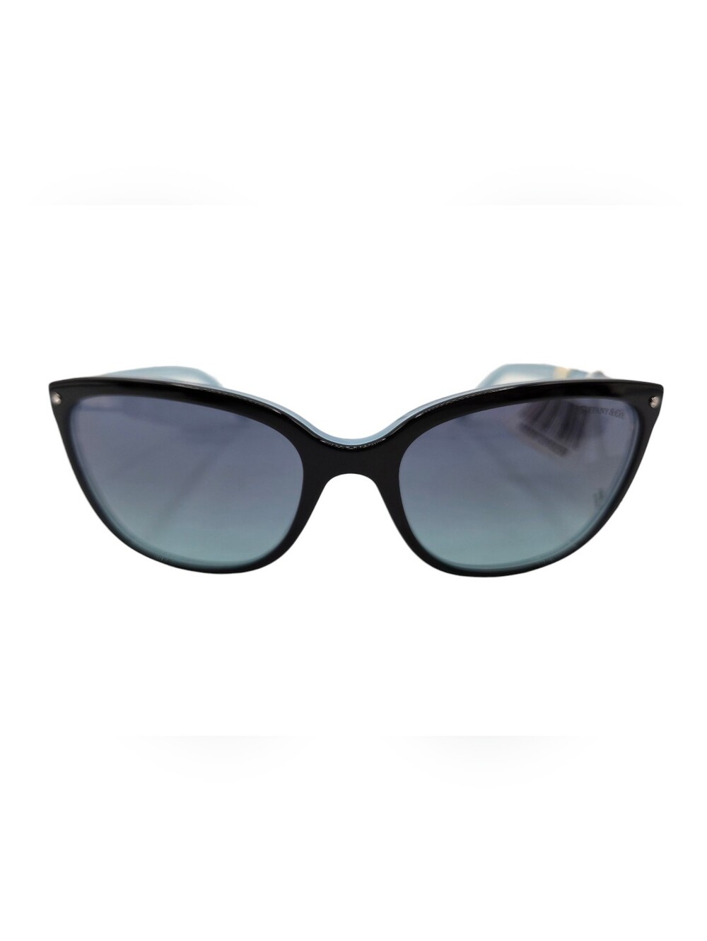 Tiffany & Co. Classic Black Sunglasses w/ Blue Gradient Polarized Lens